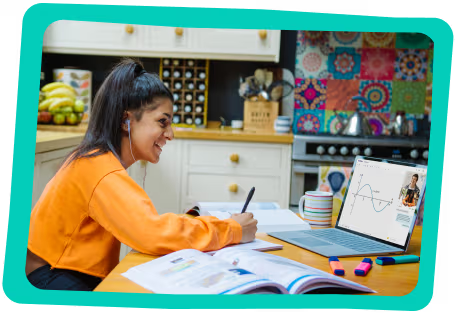 Student receiving online tutoring